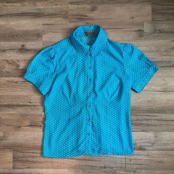 Notations Polka Dot Blouse Size M - Picture 1 of 4